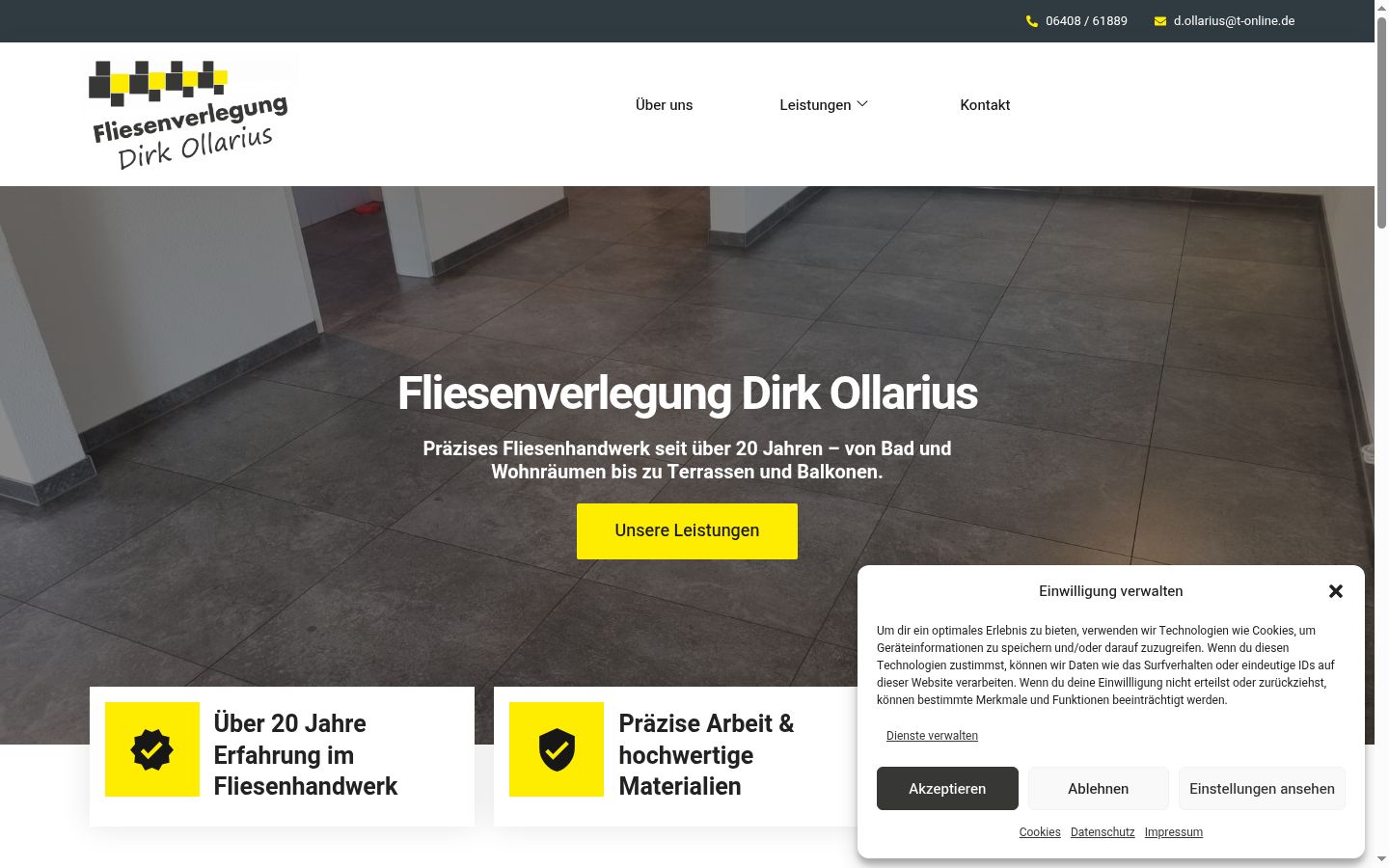 Screenshot tal-banner tal-kunsens muri qabel kwalunkwe interazzjoni