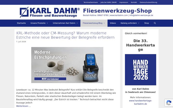 Screenshot of fliesenwerkzeug-shop.de