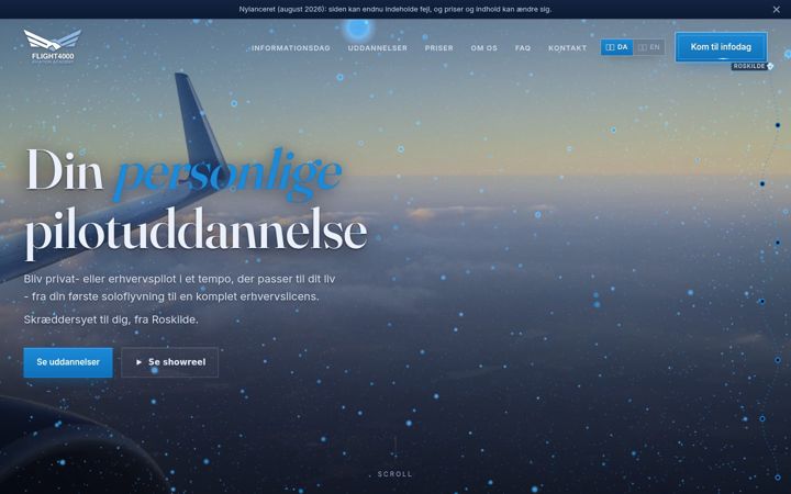 Screenshot of flight4000.dk