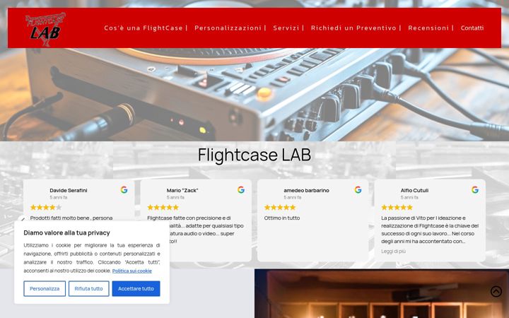 Captura de ecrã de flightcaselab.it