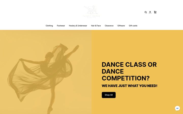 Snímek obrazovky flightdance.com.au
