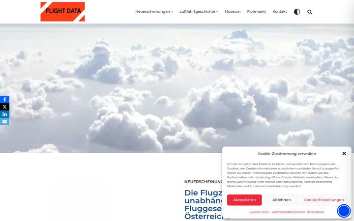 Screenshot of flightdata.at
