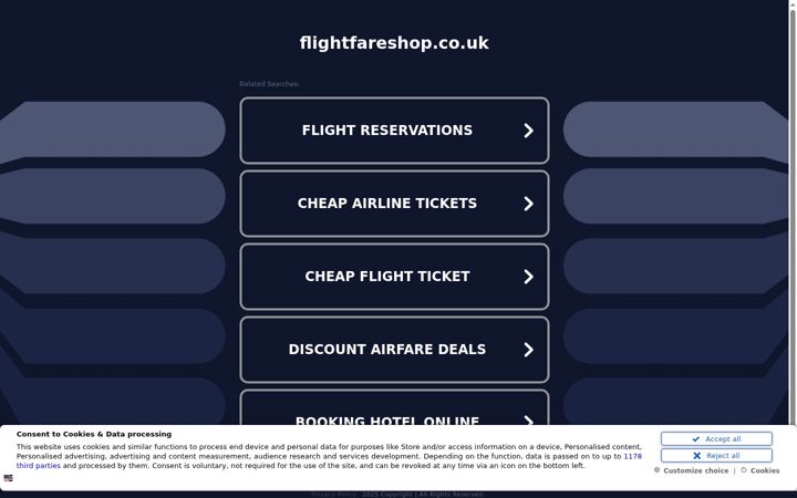 Screenshot of flightfareshop.co.uk