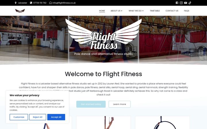 Screenshot di flightfitness.co.uk