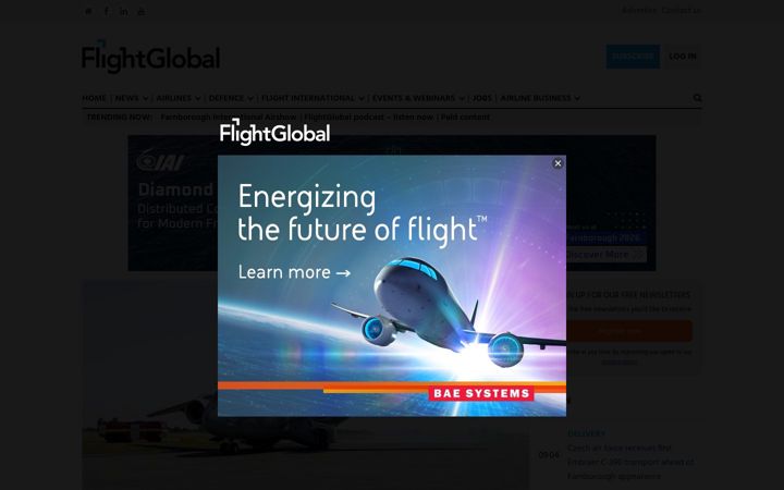 Képernyőkép: flightglobal.com