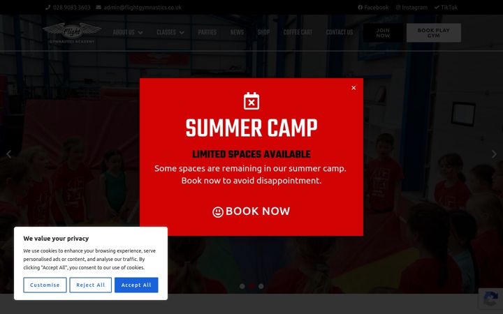 Screenshot di flightgymnastics.co.uk
