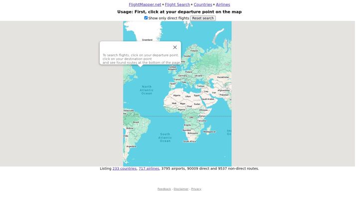 Screenshot of flightmapper.net