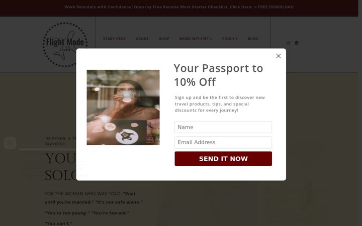 Screenshot of flightmodefeven.com
