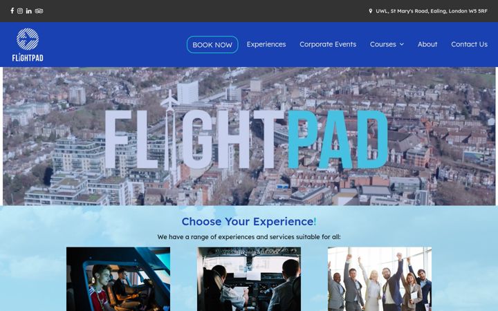 Screenshot of flightpad.co.uk