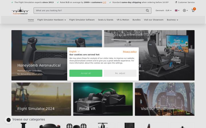 Screenshot του flightsimwebshop.com