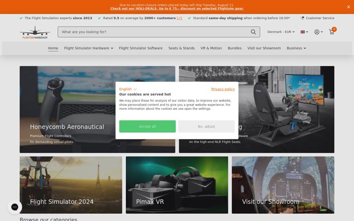 Screenshot of flightsimwebshop.us