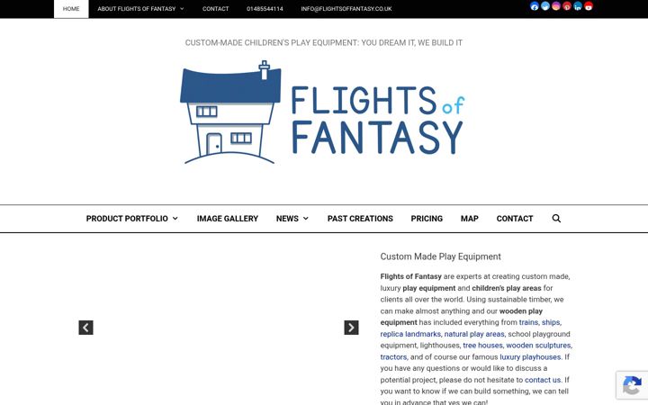 Screenshot of flightsoffantasy.co.uk