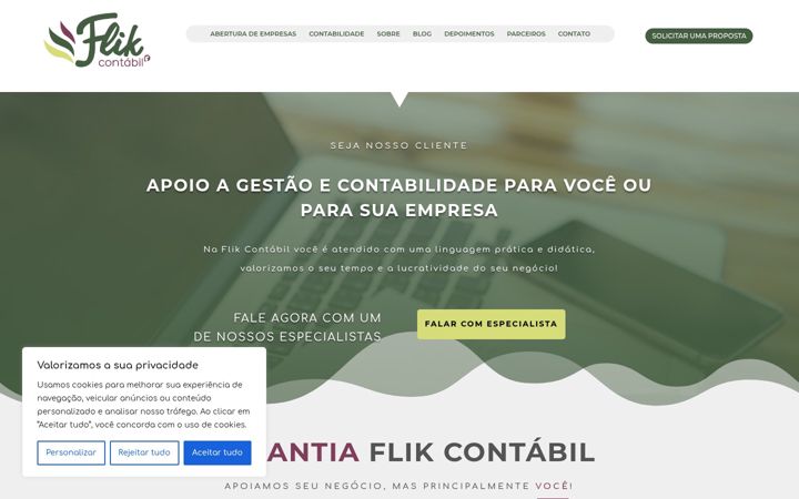 Skärmbild av flikcontabil.com.br