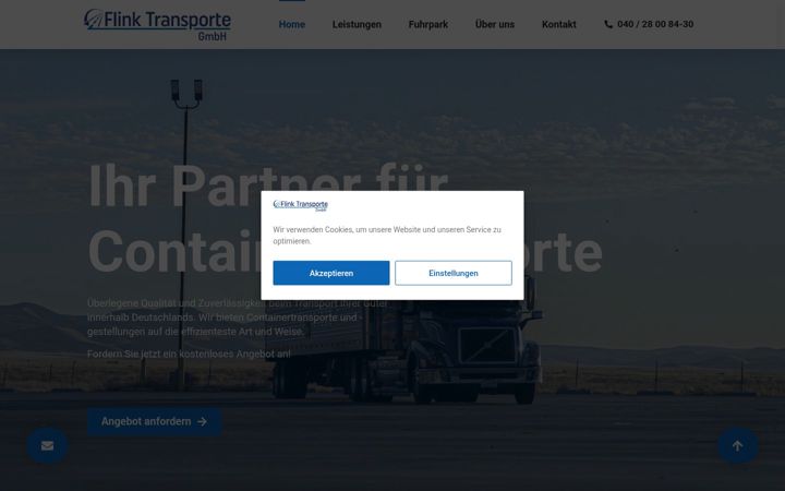 Screenshot ta' flink-transporte.de