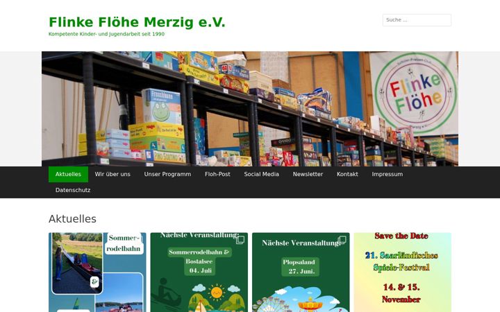 Ekraanipilt saidist flinkefloehe.de