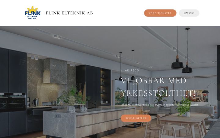 Screenshot of flinkelteknik.se