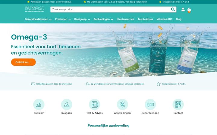 Screenshot of flinndal.nl