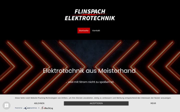 Screenshot of flinspach-elektrotechnik.de