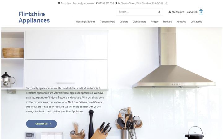 Screenshot του flintshireappliances.co.uk