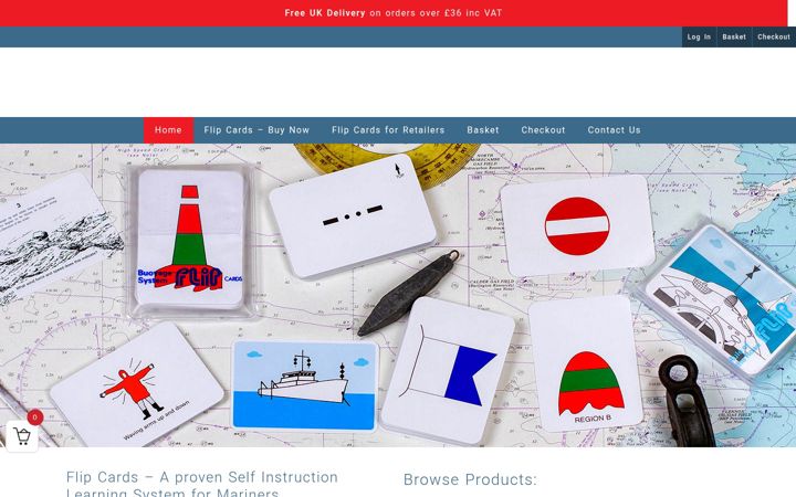 Screenshot of flipcards.co.uk