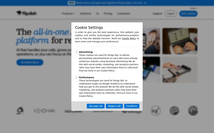 Screenshot of flipdish.com