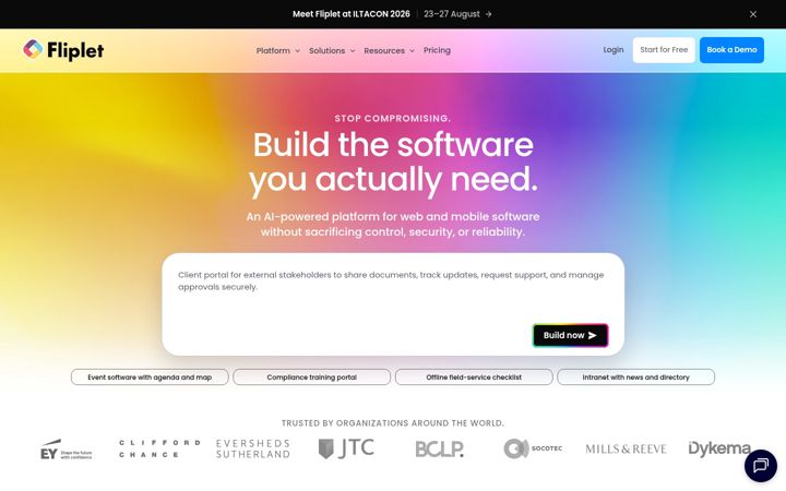 Screenshot of fliplet.com
