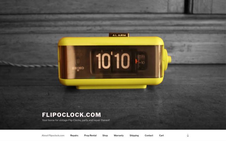 Screenshot of flipoclock.com