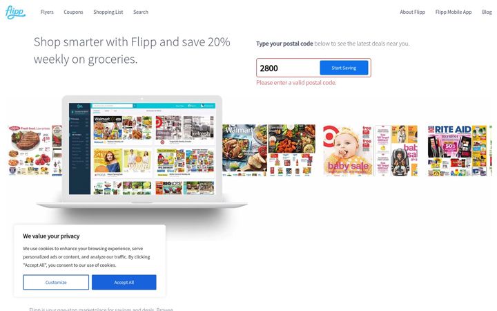 Screenshot of flipp.com