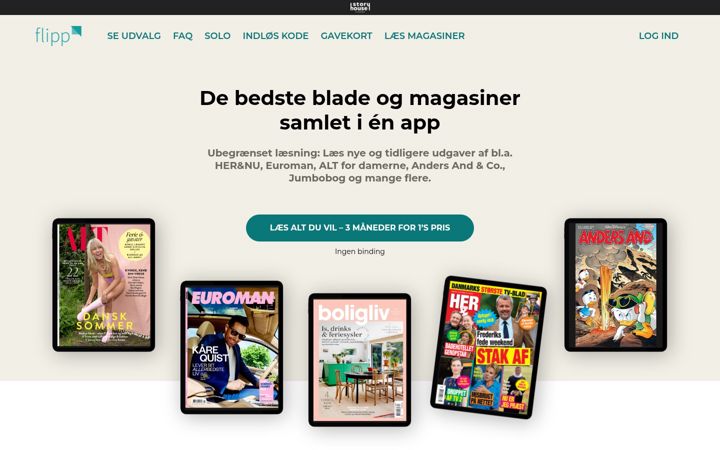 Ekrano kopija flipp.dk