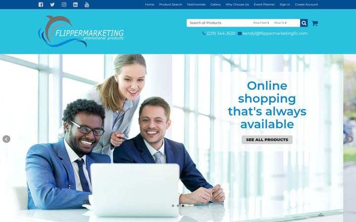 Screenshot of flippermarketingllc.com