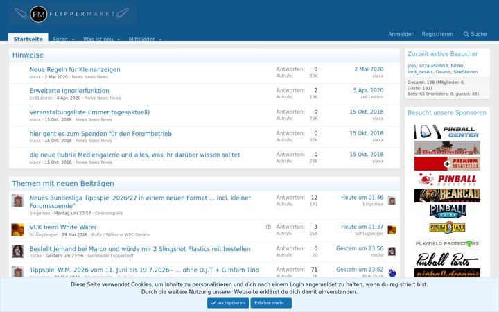 Screenshot of flippermarkt.de