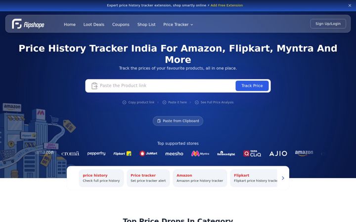 Screenshot of flipshope.com