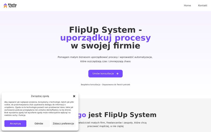 Screenshot of flipupsystem.pl