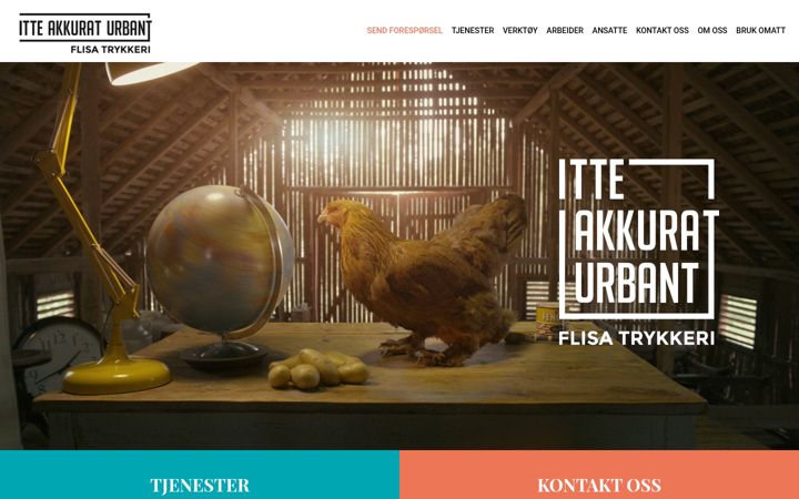 Screenshot of flisatrykkeri.no