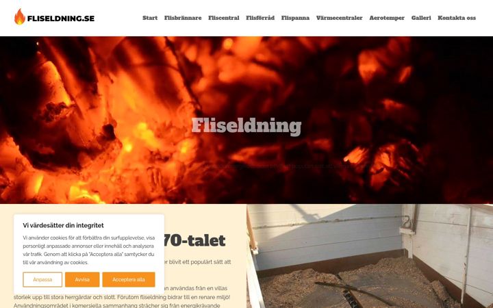 Screenshot of fliseldning.se