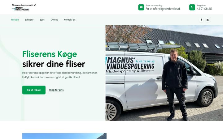 Screenshot of fliserens-koege.dk