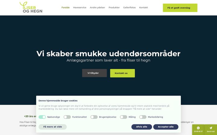 Screenshot of fliseroghegn.dk