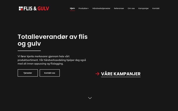 Screenshot of flisoggulv.no
