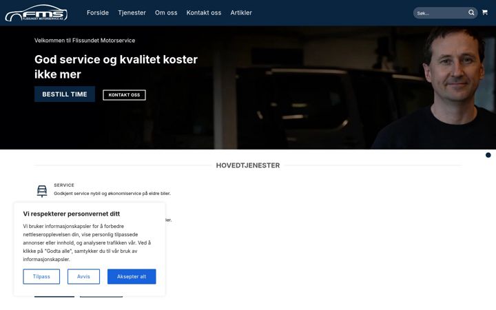 Screenshot of flissundet.no