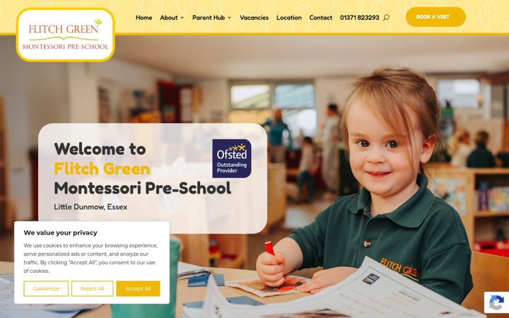 Screenshot του flitchgreenpreschool.co.uk