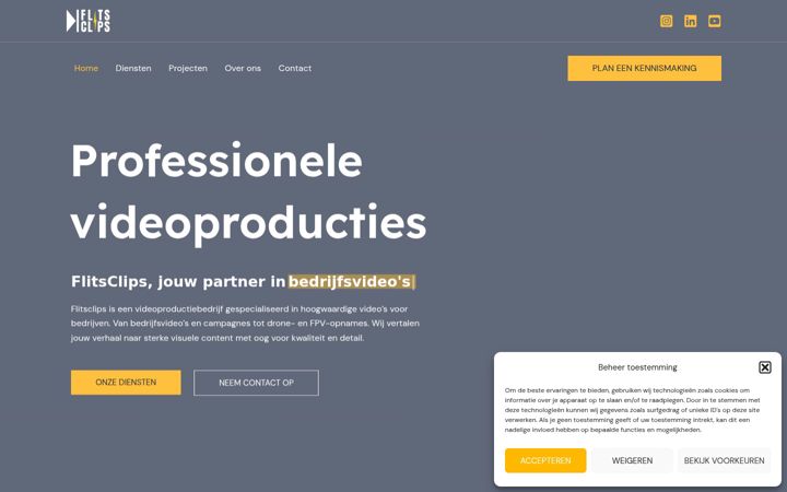 Screenshot of flitsclips.nl