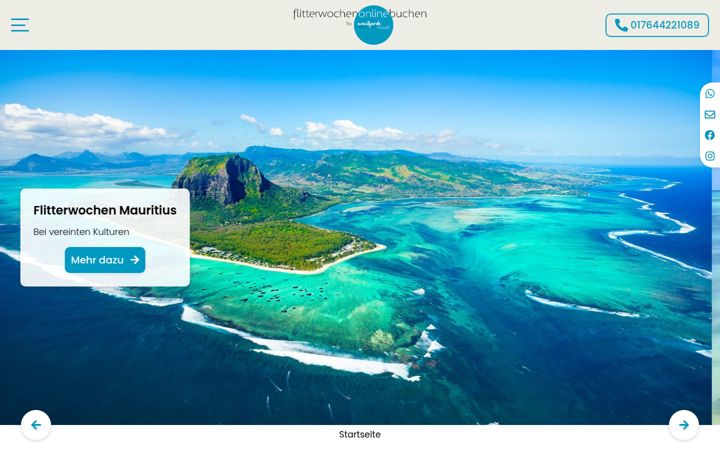 Screenshot of flitterwochenonlinebuchen.de