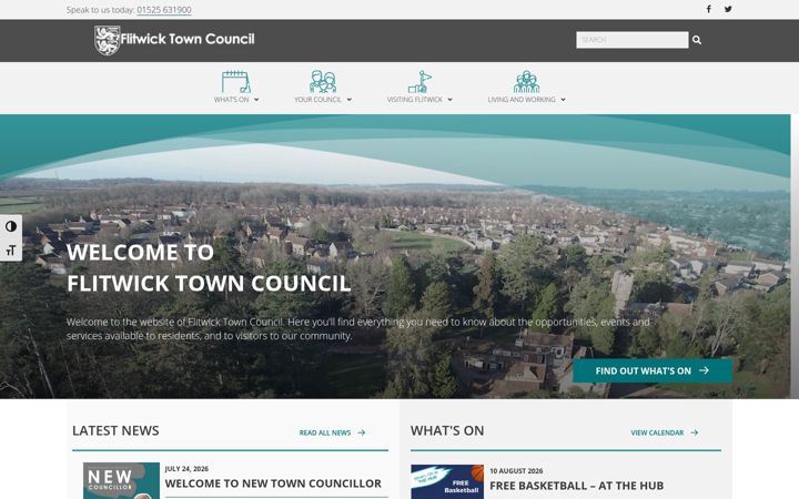 Screenshot of flitwick.gov.uk