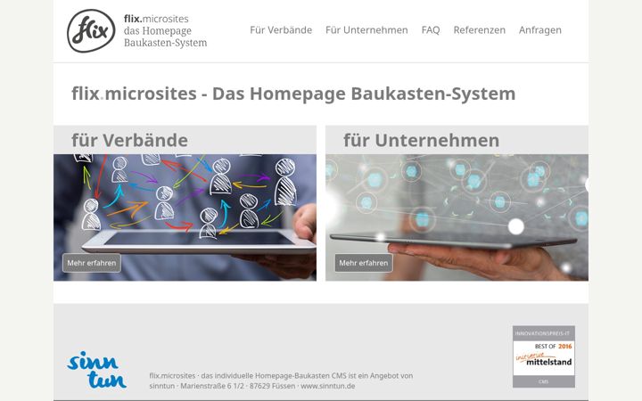 Screenshot of flix-microsites.de