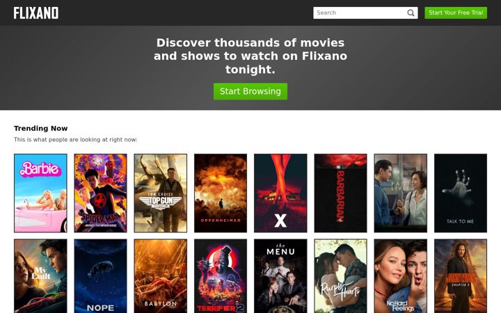 Screenshot of flixano.com