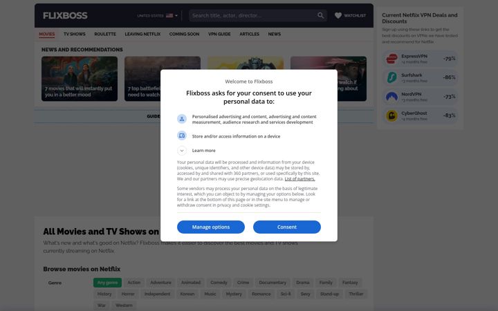 Screenshot of flixboss.com