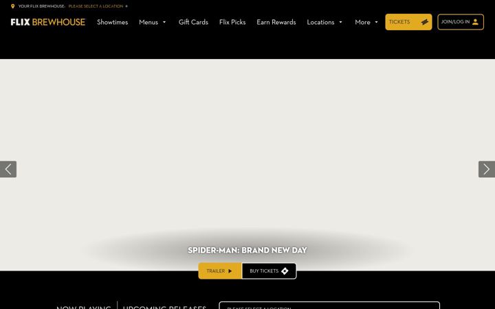 Screenshot of flixbrewhouse.com