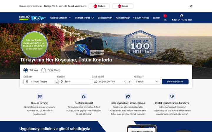 Screenshot of flixbus.com.tr