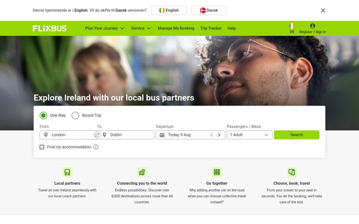Screenshot of flixbus.ie