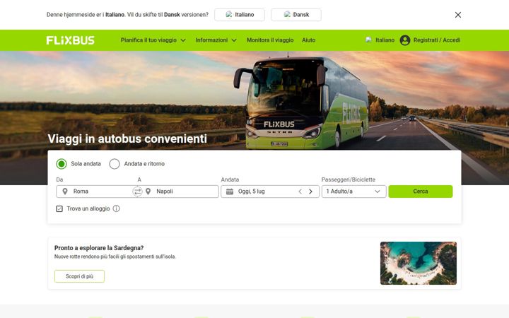 Screenshot of flixbus.it